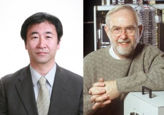 카지타 다카아키 일본 도쿄대 교수(왼쪽)와 아서 맥도날드 캐나다 퀸즈대 교수. - 도쿄대, 캐나다 물리학회 제공